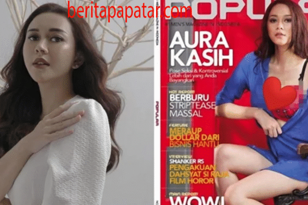 Aura Kasih Tampil Memukau dengan Blazer Panjang Berwarna Biru Aura Kasih