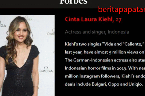 Cinta Laura Masuk Daftar Forbes Berkat Prestasinya di Bidang Cinta Laura